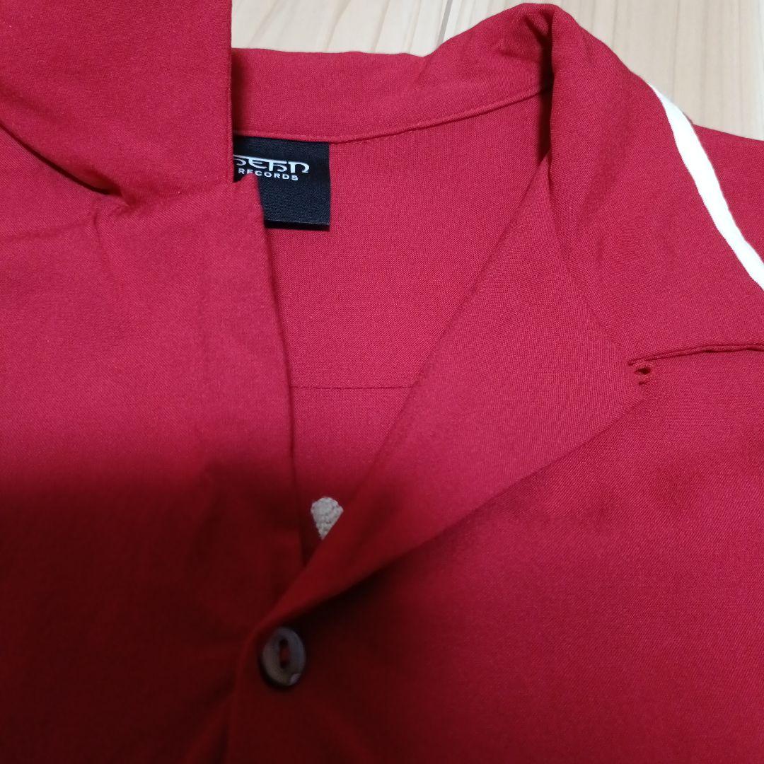 藤井風 ボウリングシャツ 半袖 ヘンレコ ユニフォーム 赤 L