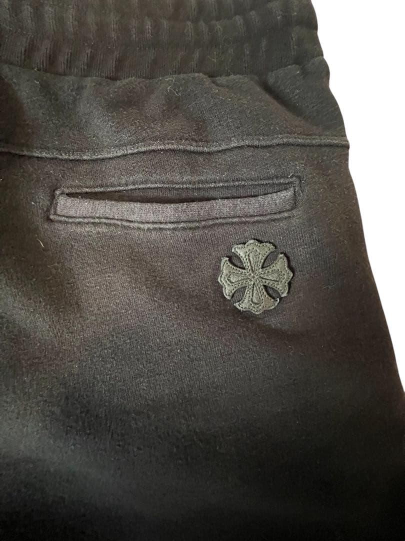 CHROME HEARTS クロムハーツ　 レザーパッチ　ハーフパンツ　L