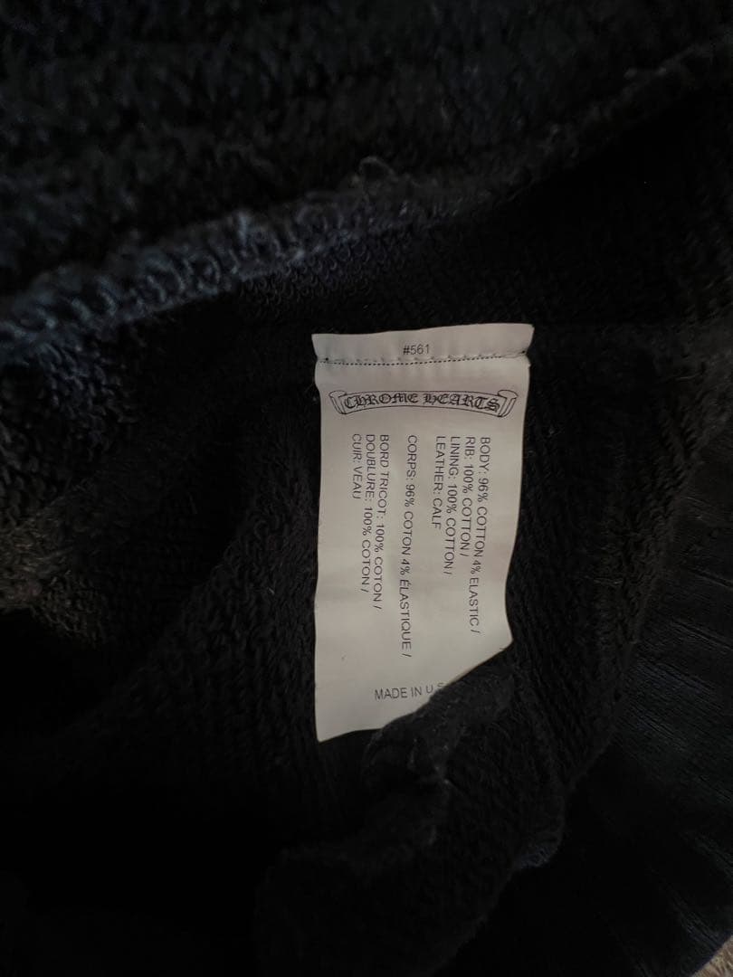 CHROME HEARTS クロムハーツ　 レザーパッチ　ハーフパンツ　L