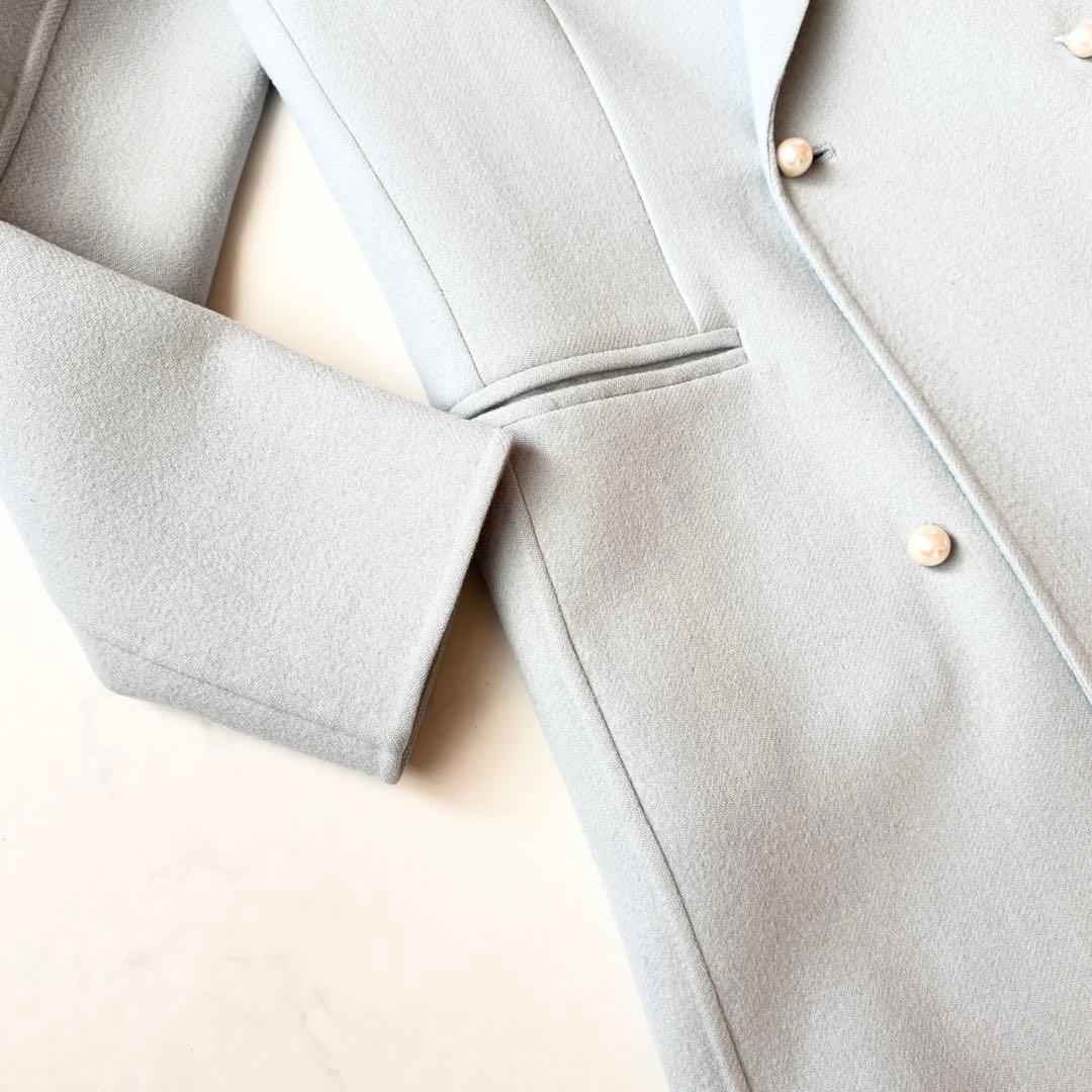 美品✨マディソンブルー パールチェスターコート ダブルフェイス サックスブルー