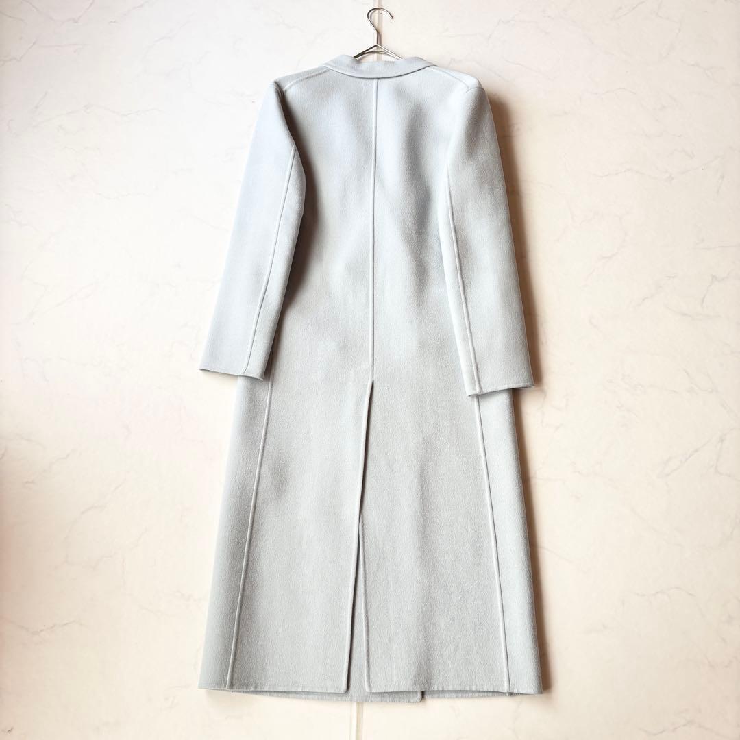 美品✨マディソンブルー パールチェスターコート ダブルフェイス サックスブルー