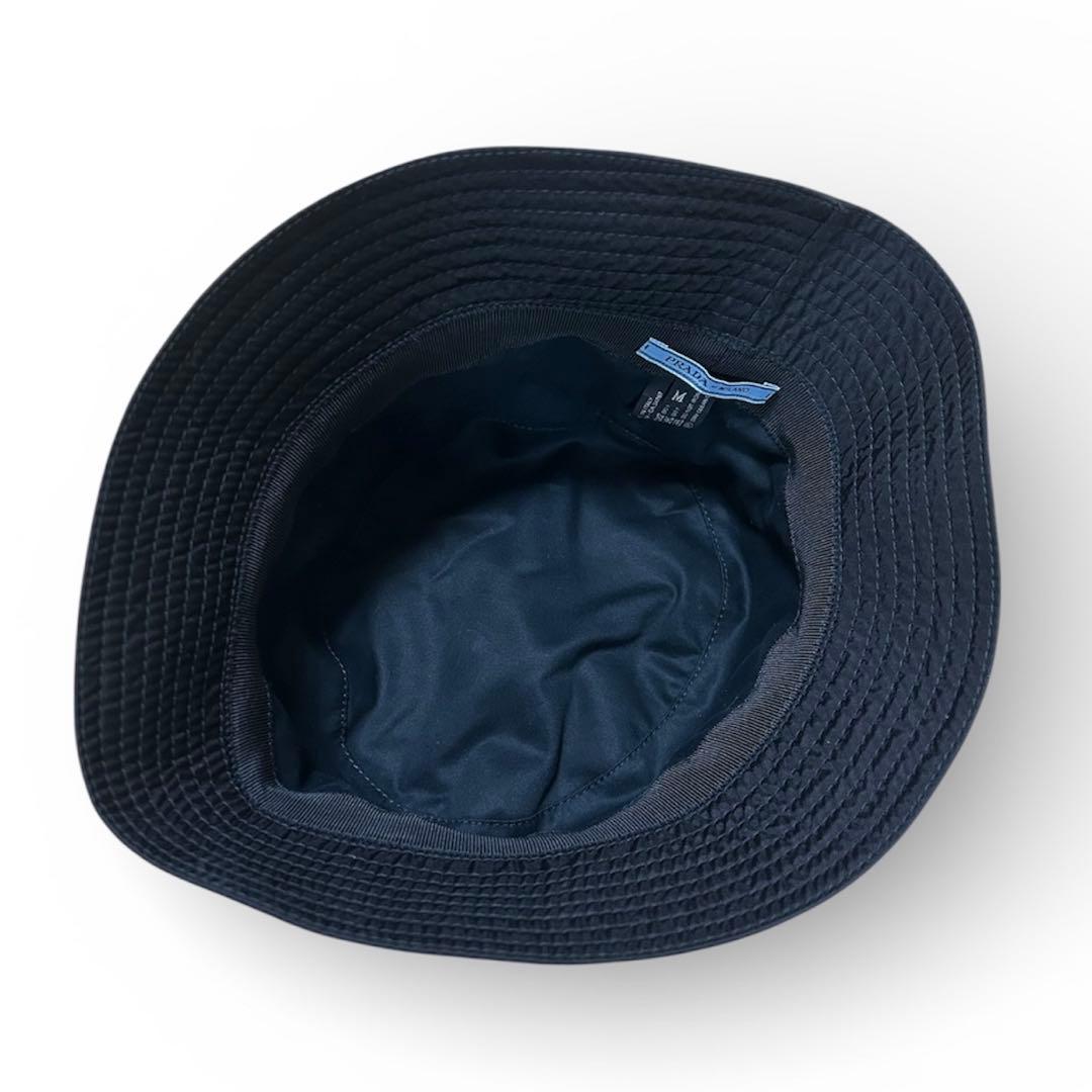 prada プラダ バケットハット ユニセックス M ナイロン 黒 ブラック