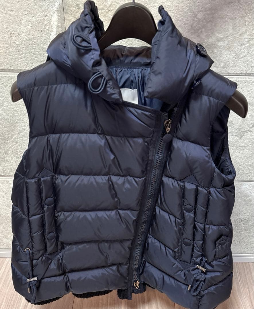 【MONCLER】モンクレール ブラックダウンベスト　レディース