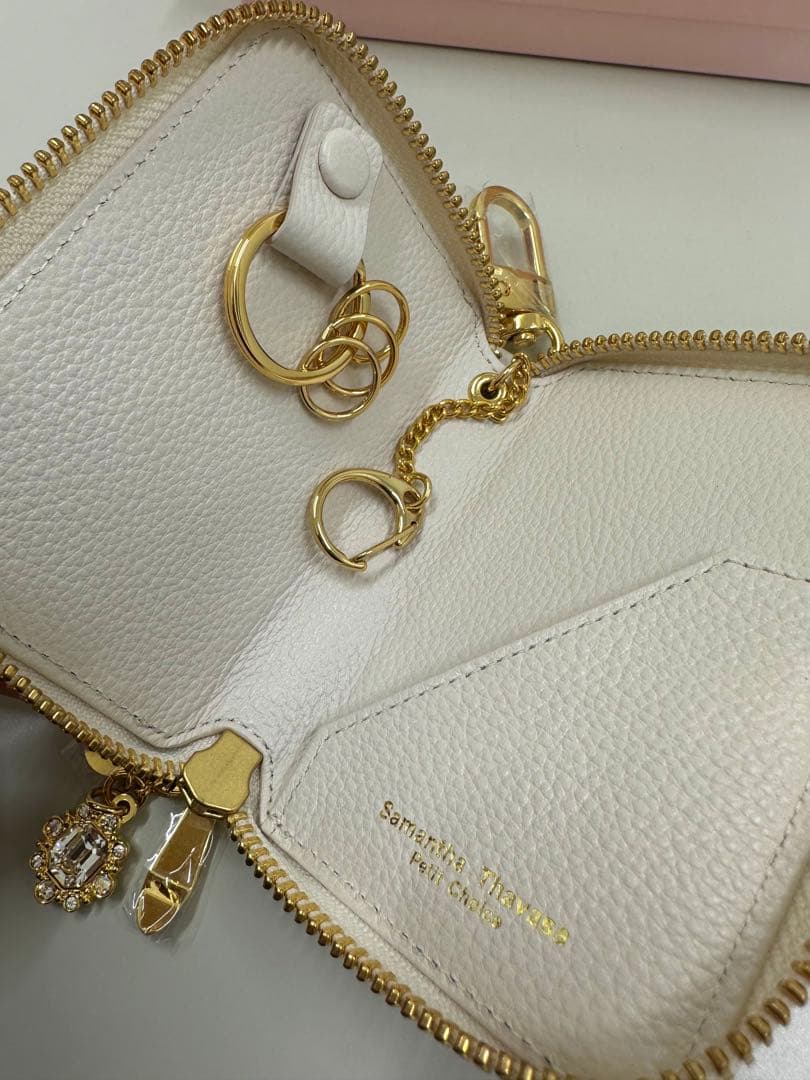 サマンサタバサプチチョイス　クリアハートビジューキーケース＋チャーム　新品未使用