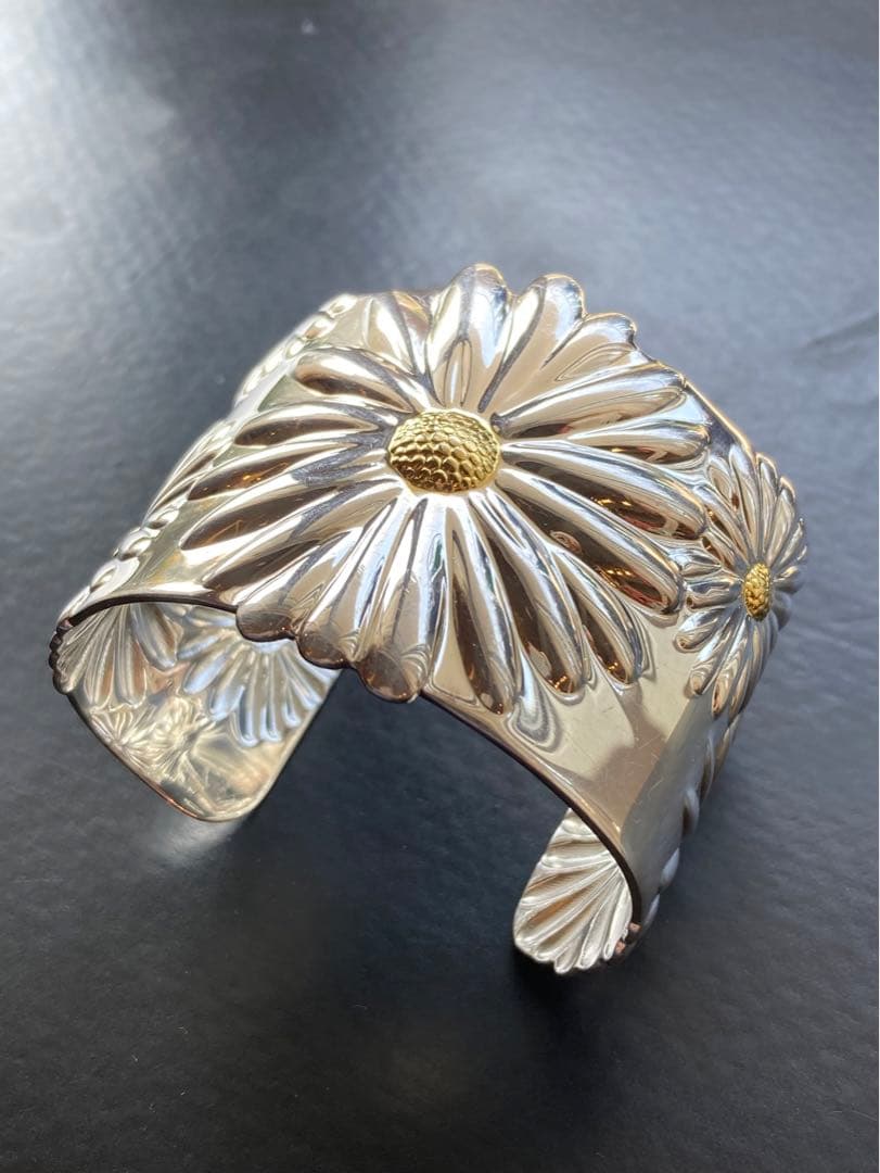 ビンテージ ティファニー デイジーカフ 2003年製　フラワーバングル