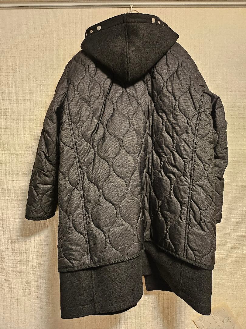 COMME des GARCONSHOMMEダッフルキルティングコート ブラック