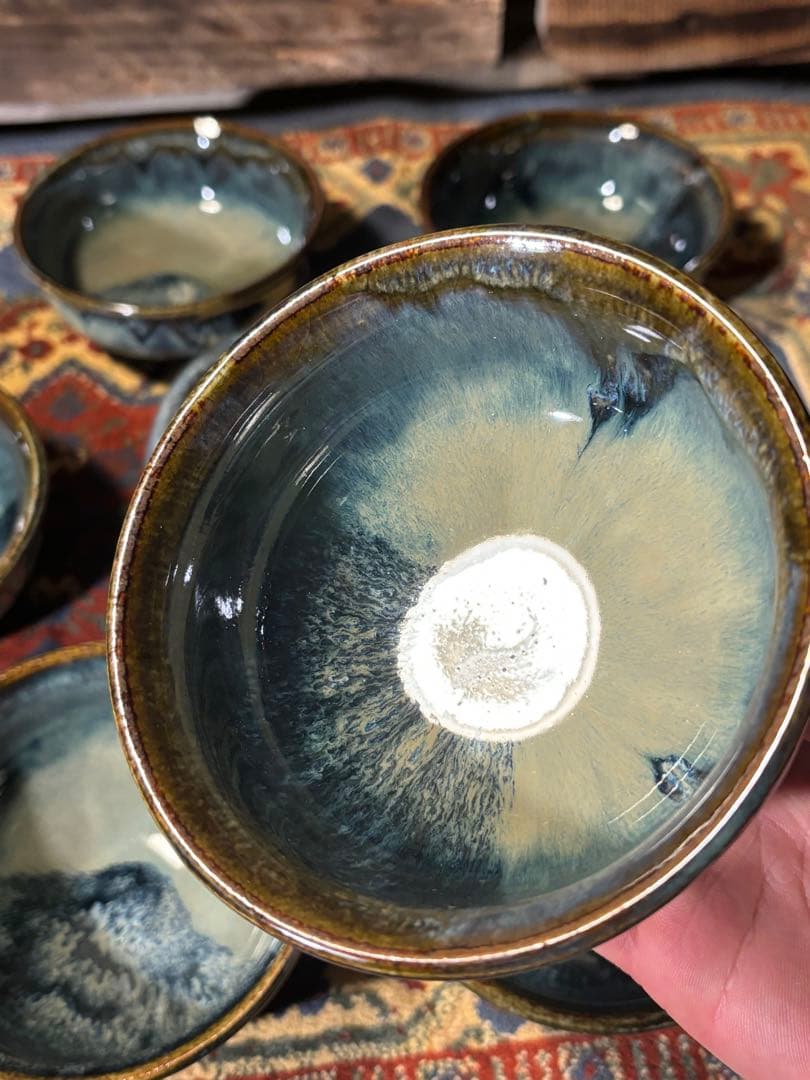 【希少】【箱入り未使用】　北海道　こぶ志焼　文色窯　小鉢　深皿セット！