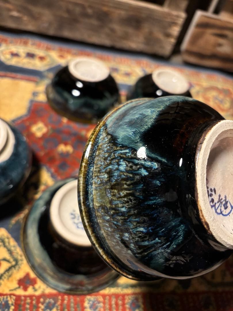 【希少】【箱入り未使用】　北海道　こぶ志焼　文色窯　小鉢　深皿セット！