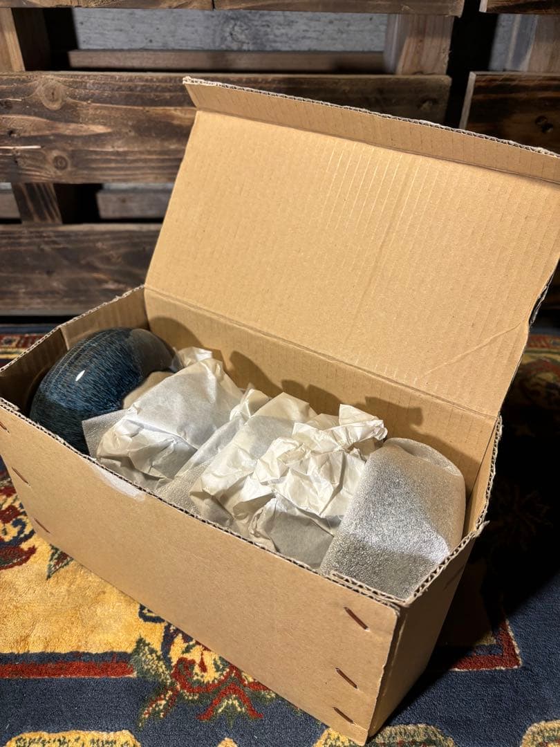 【希少】【箱入り未使用】　北海道　こぶ志焼　文色窯　小鉢　深皿セット！