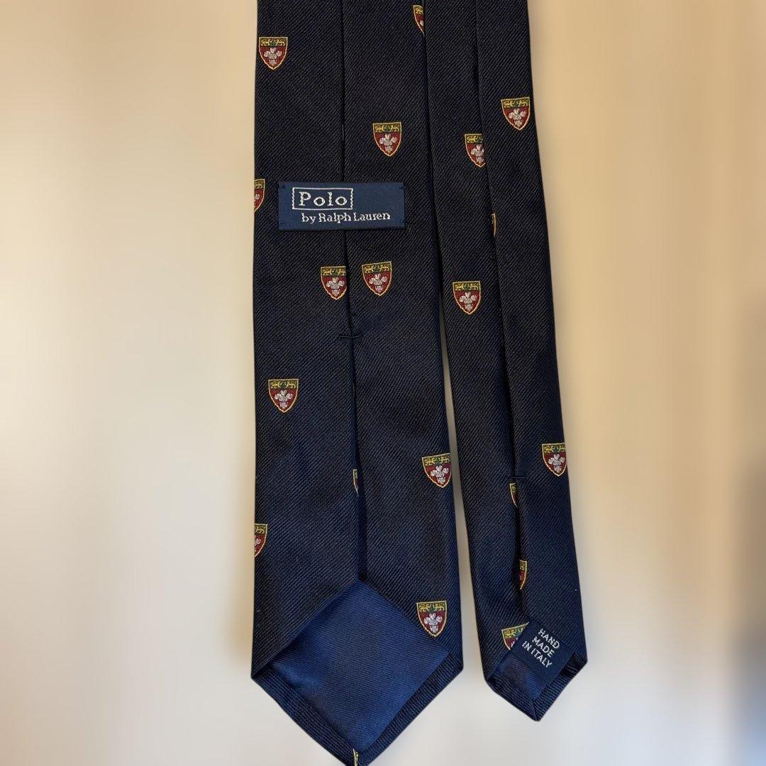 新品未使用　ポロ ラルフローレン ネクタイ シルク クラブ タイ ネイビー