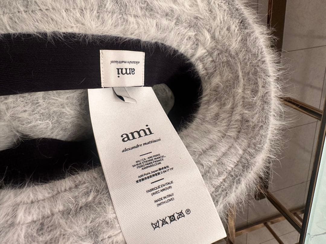 ami paris アミパリス　グレー バケットハット