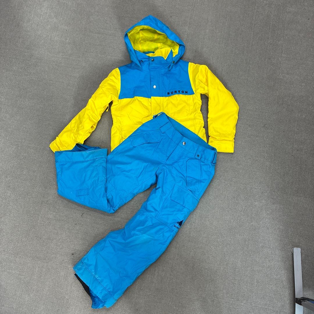 BURTON 子ども用スキーウェア イエロー/ブルー 上下セット