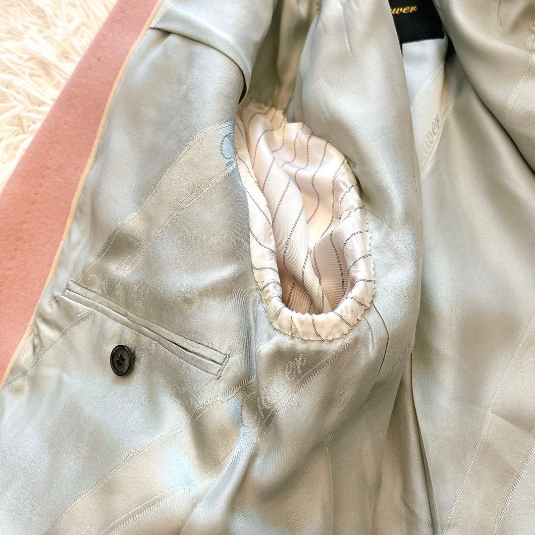 【美品】Drawer ドゥロワー　ウールメルトン　チェスターコート　ピンク　36