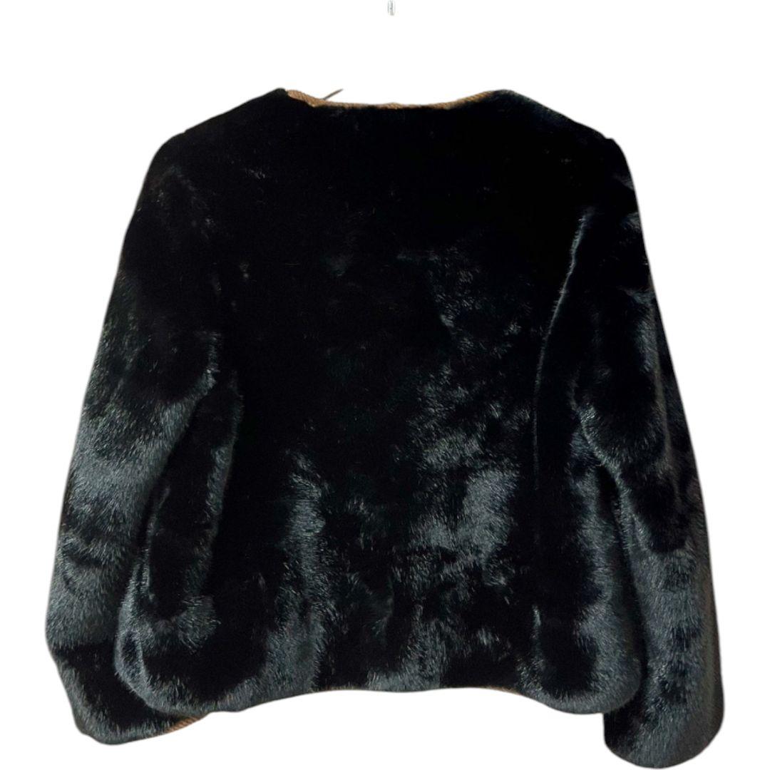 ブルガリア発　RISELIN　ファーコート　ミンクカシミヤ混　毛皮ジャケット　M