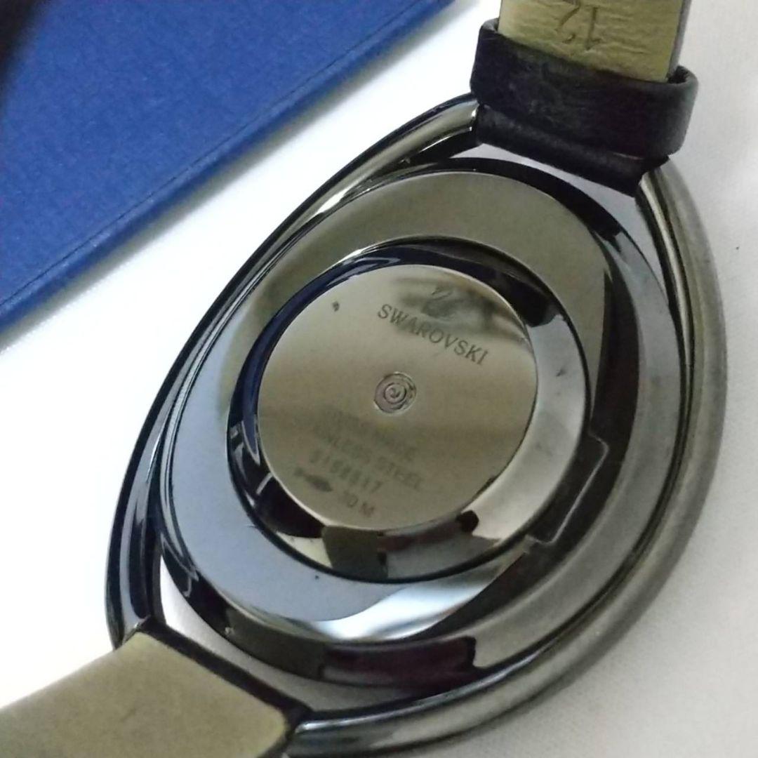 芸術的デザイン　キラキラ圧巻の輝ブラック SWAROVSKI　レディース時計