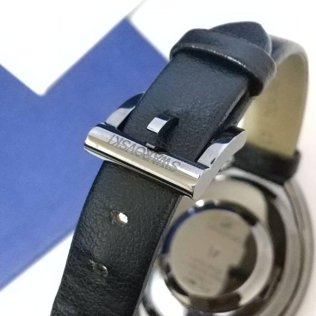 芸術的デザイン　キラキラ圧巻の輝ブラック SWAROVSKI　レディース時計