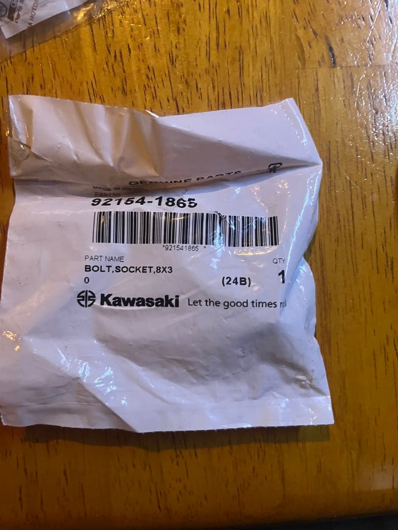 Kawasaki バリオス2後輪用ブレーキディスクとパッド、ナット類のセット