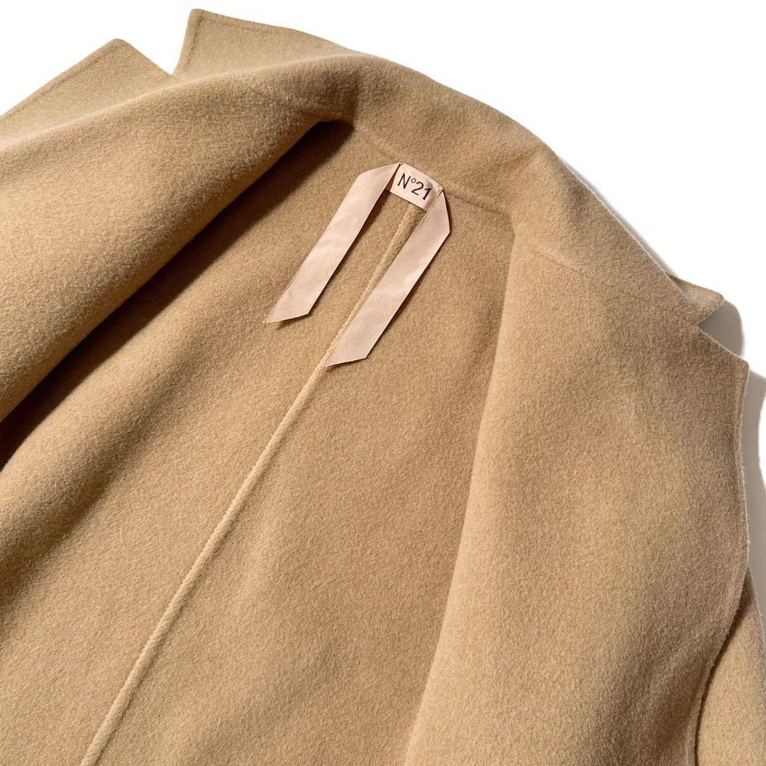 N°21 23AW ダブルフェイス コート ミドル丈 ウール ベルト