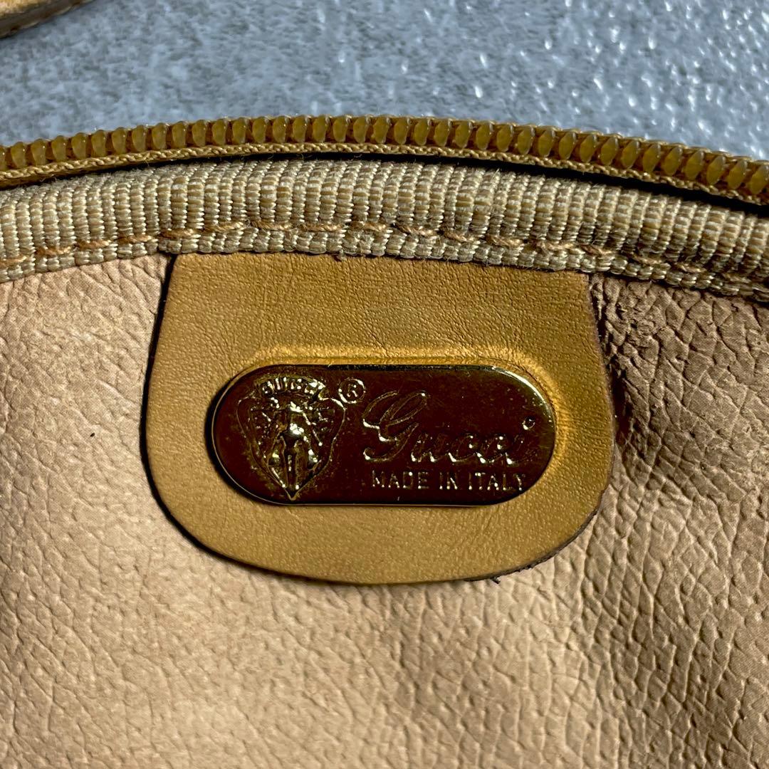 超希少✨️ OLD GUCCI ショルダーバッグ GG柄 ロゴ装飾 PVC
