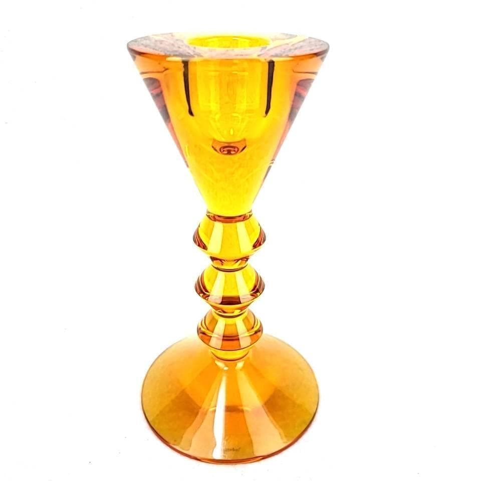 ▽美品▽バカラ　ベガ　キャンドルスタンド　ろうそく立て　箱つき　アンバー 9