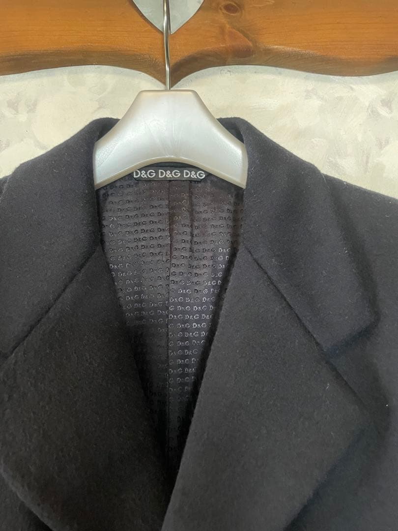 D&G 黒 チェスターコート Lサイズ