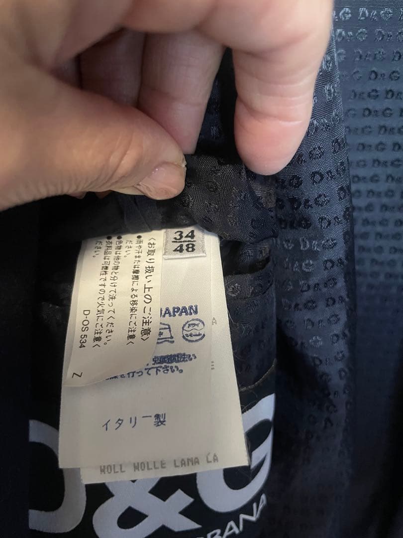 D&G 黒 チェスターコート Lサイズ