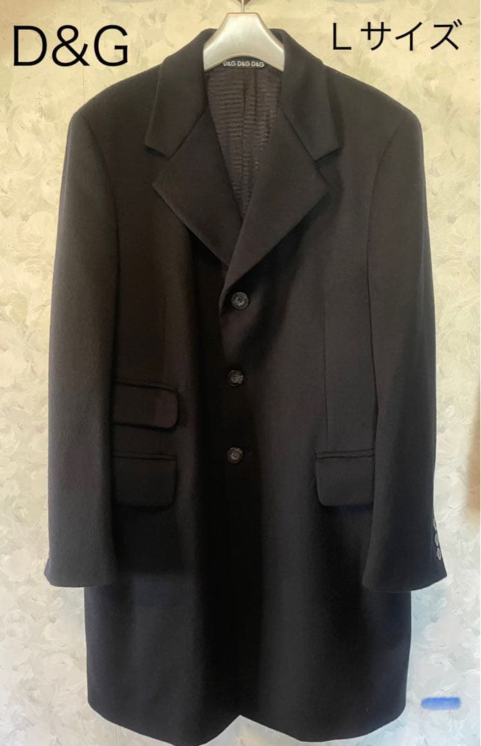 D&G 黒 チェスターコート Lサイズ