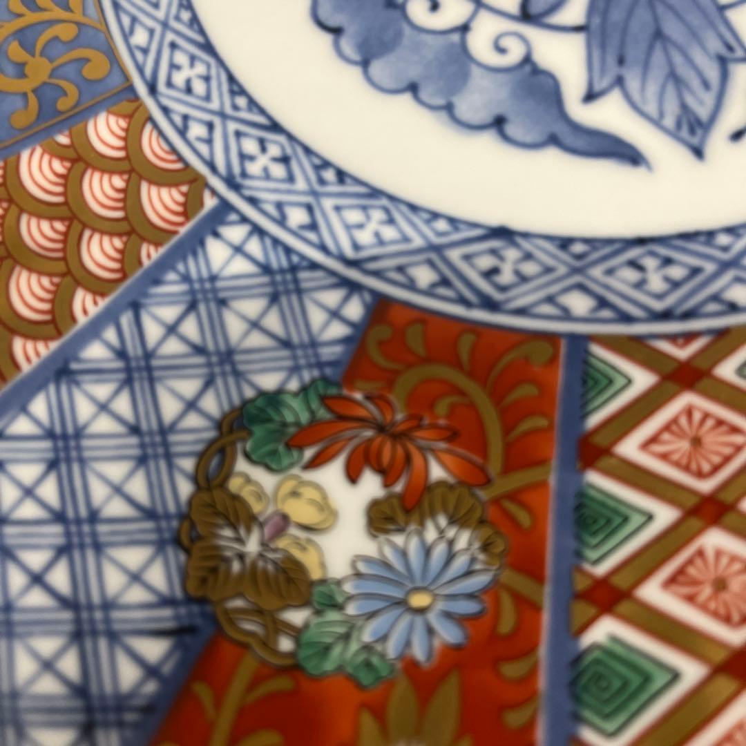有田焼　龍峰窯　金彩　花風流　大皿