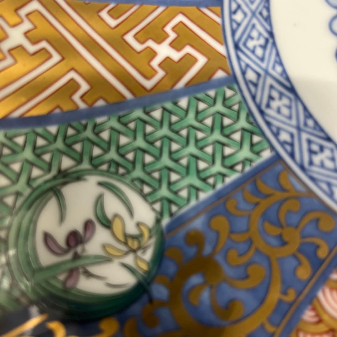 有田焼　龍峰窯　金彩　花風流　大皿