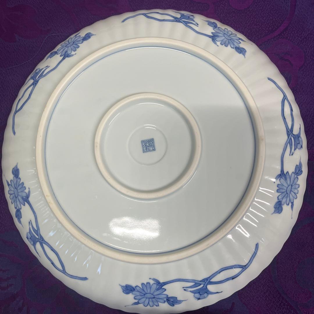 有田焼　龍峰窯　金彩　花風流　大皿