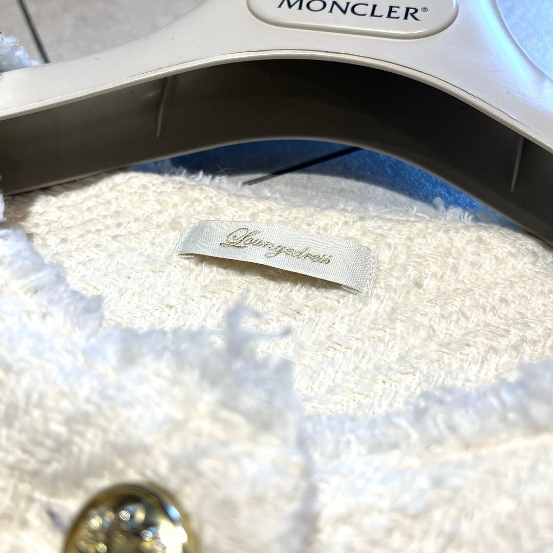 Loungedress★ツイードノーカラージャケット　金ボタン