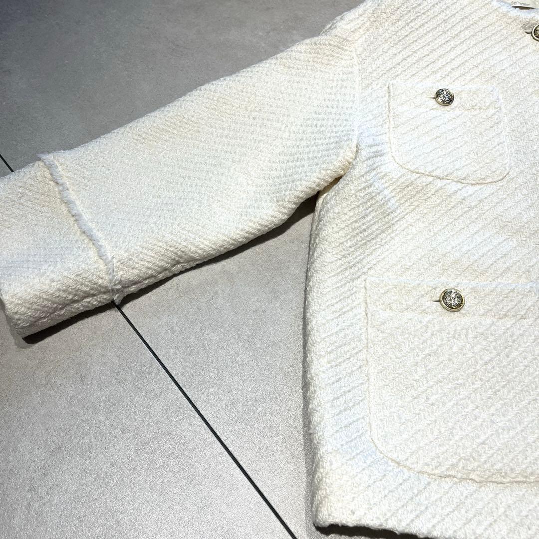 Loungedress★ツイードノーカラージャケット　金ボタン