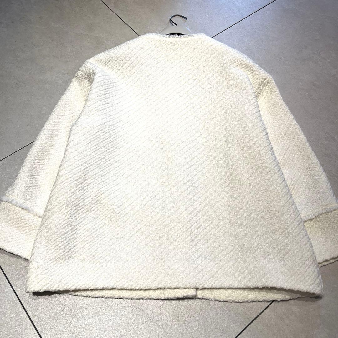 Loungedress★ツイードノーカラージャケット　金ボタン