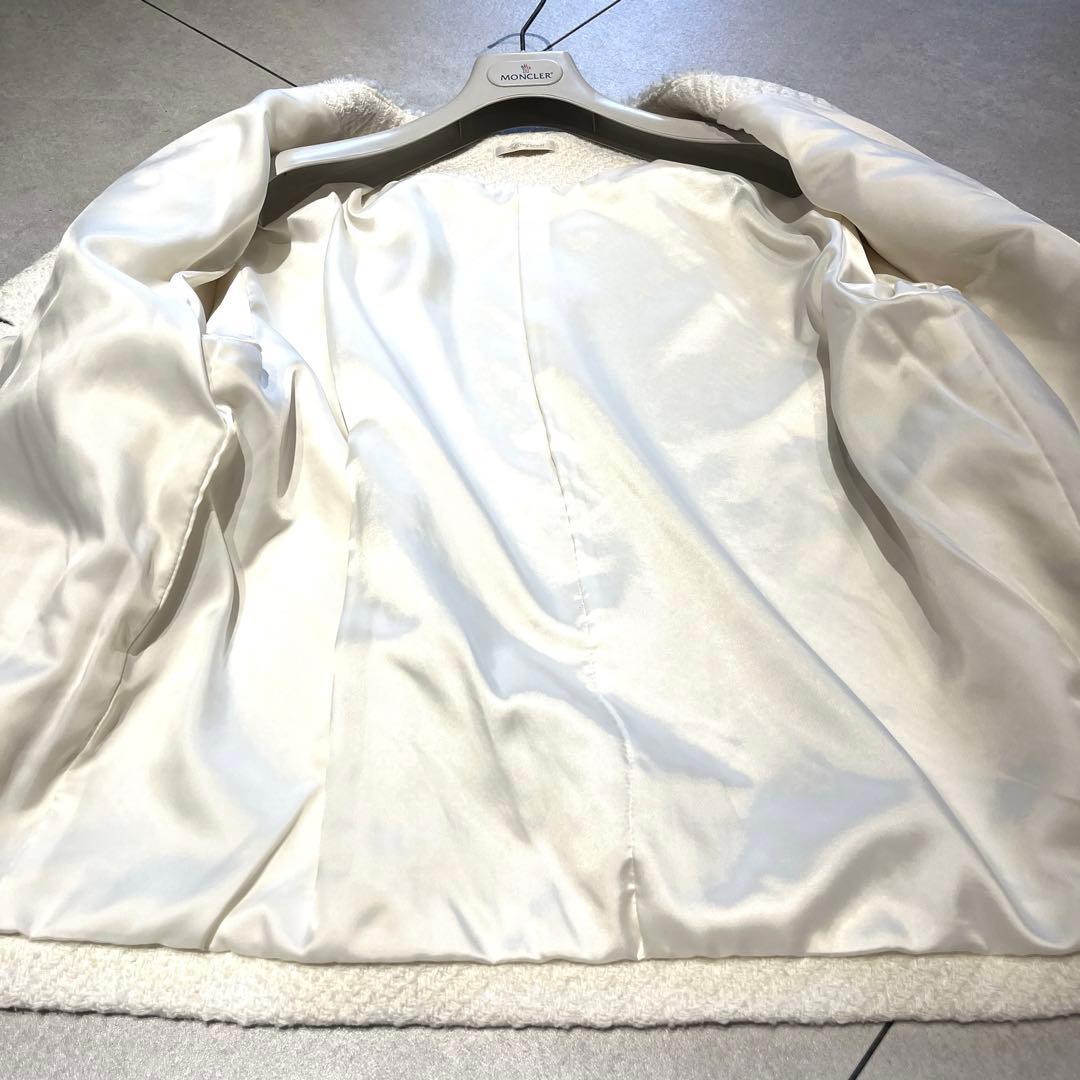 Loungedress★ツイードノーカラージャケット　金ボタン