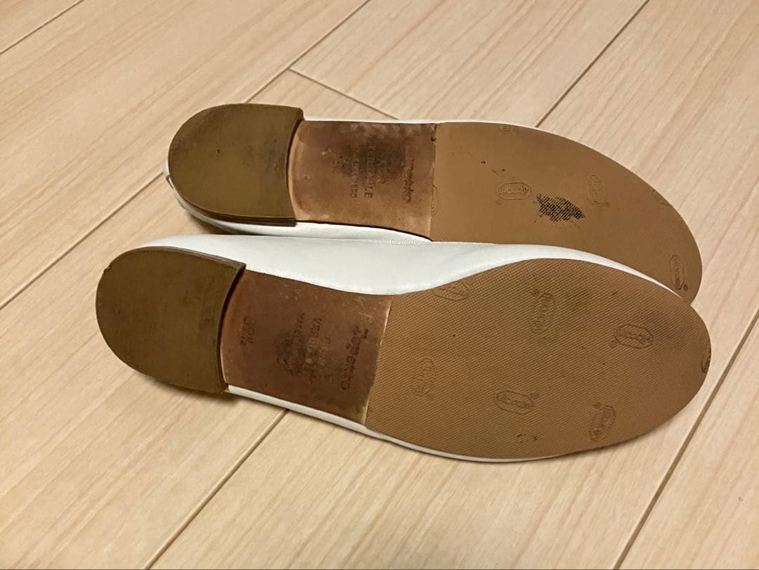 repetto レザー バレエシューズ ラウンドトゥ ホワイト 39.5