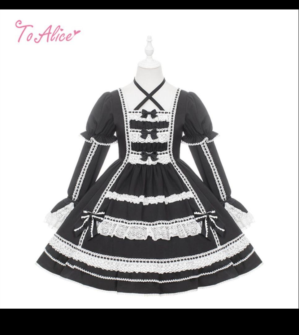 トゥアリス　ワンピース　付け袖　カチューシャ　ソックスセット　ロリィタ　ロリータ