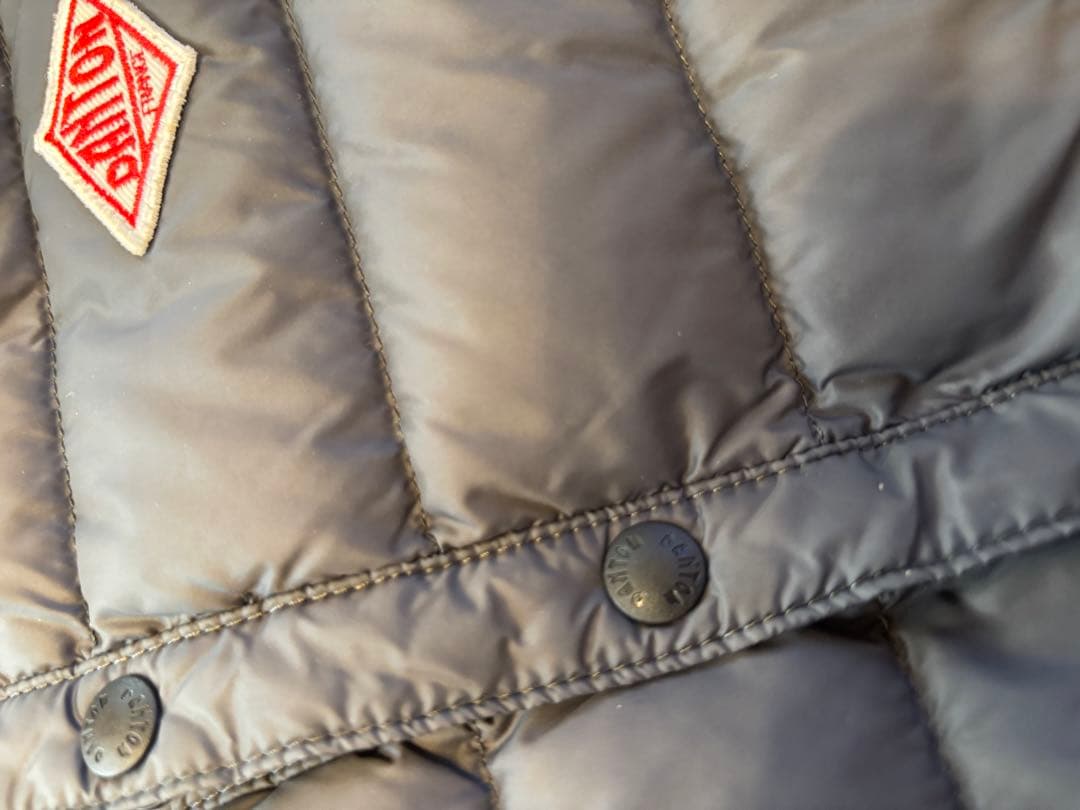 DANTON／インナー ダウン ベスト　チャコールグレー　36サイズ