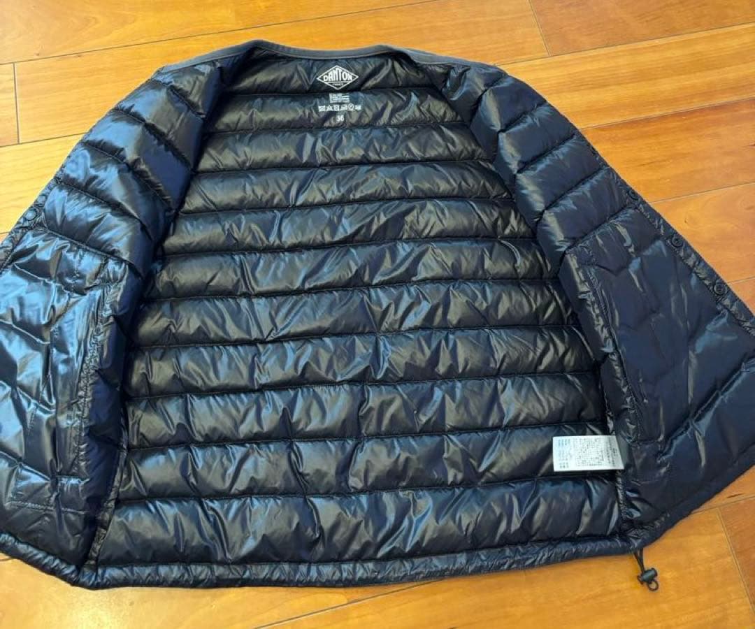DANTON／インナー ダウン ベスト　チャコールグレー　36サイズ