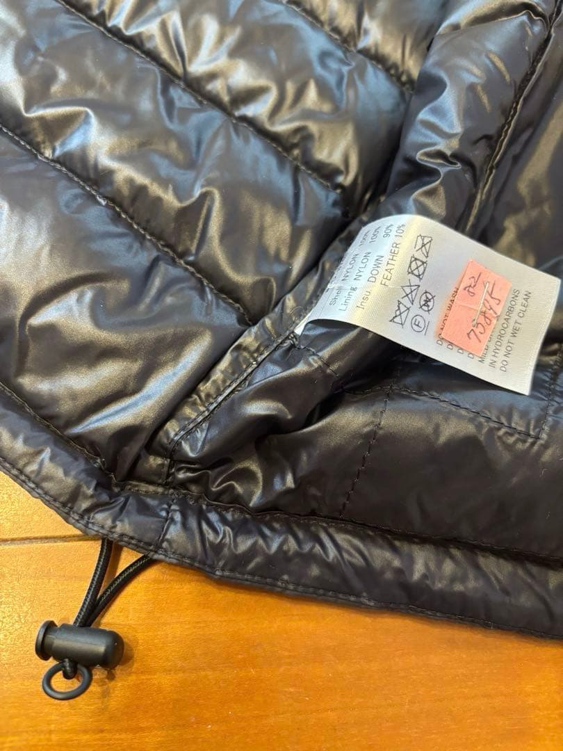 DANTON／インナー ダウン ベスト　チャコールグレー　36サイズ