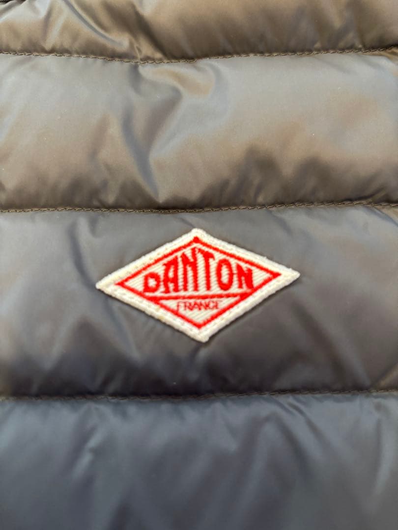 DANTON／インナー ダウン ベスト　チャコールグレー　36サイズ