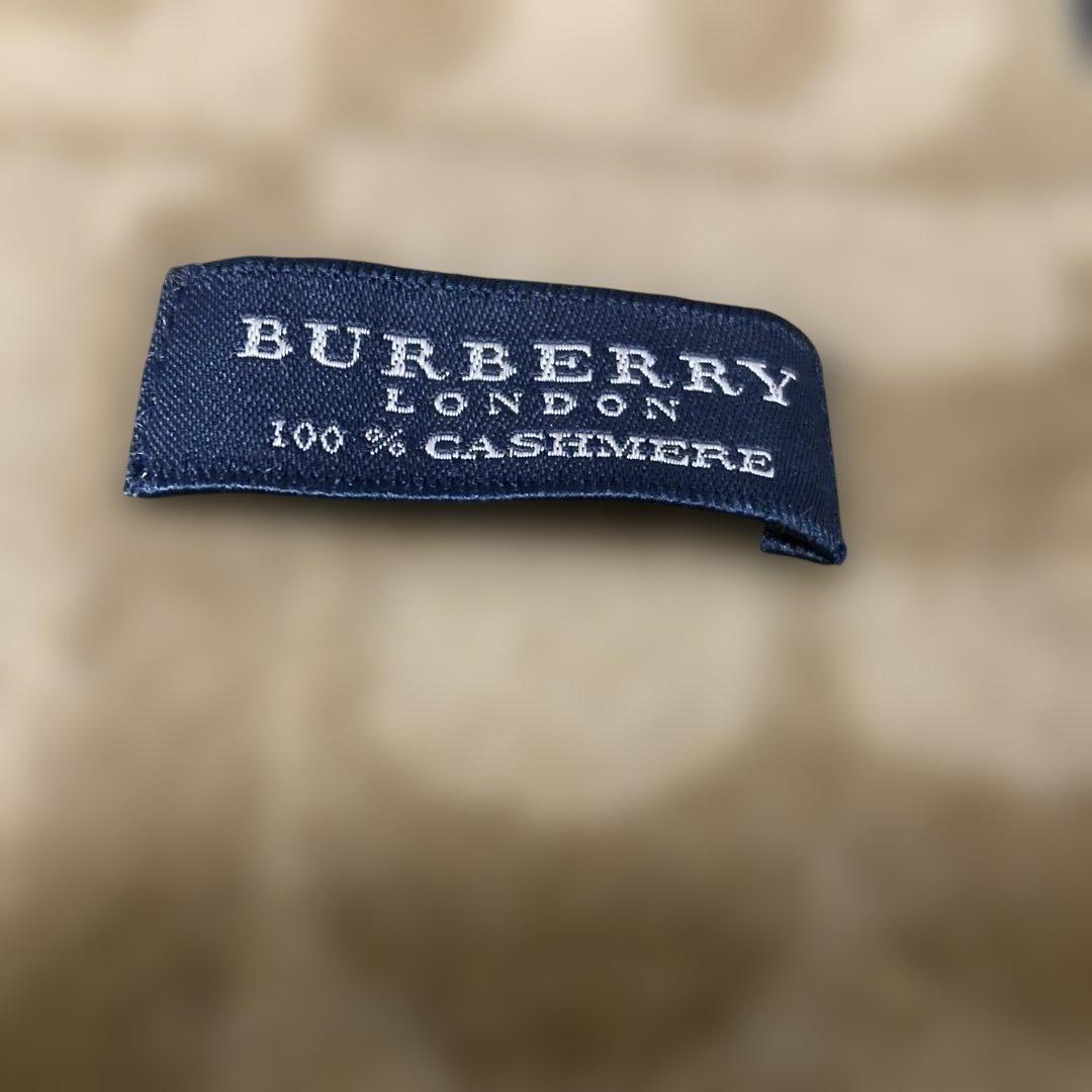 バーバリー　ベージュ Bロゴ　レア？パターン　カラー マフラー　カシミヤ100%