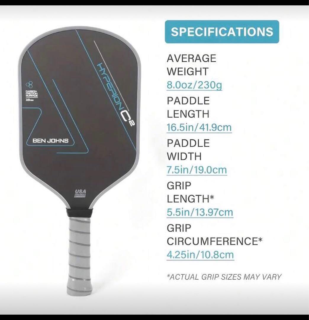 新品‼︎ ベンジョンズ ハイペリオンC2　ピックルボール　パドル