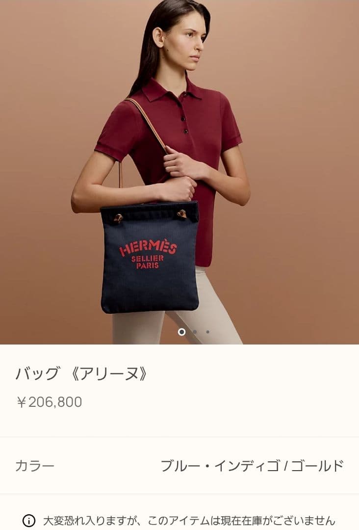 HERMES銀座♥️エルメス♥️アリーヌトートバッグ新品刻印Kタグ付ピコタン