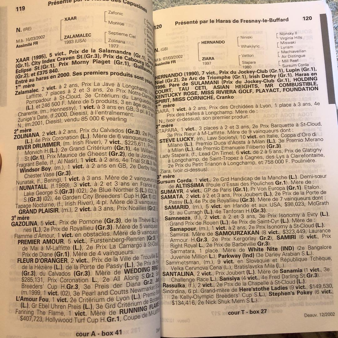 洋書 フランス語 馬 販売情報 Deauville 競馬 ドーヴィル 2002