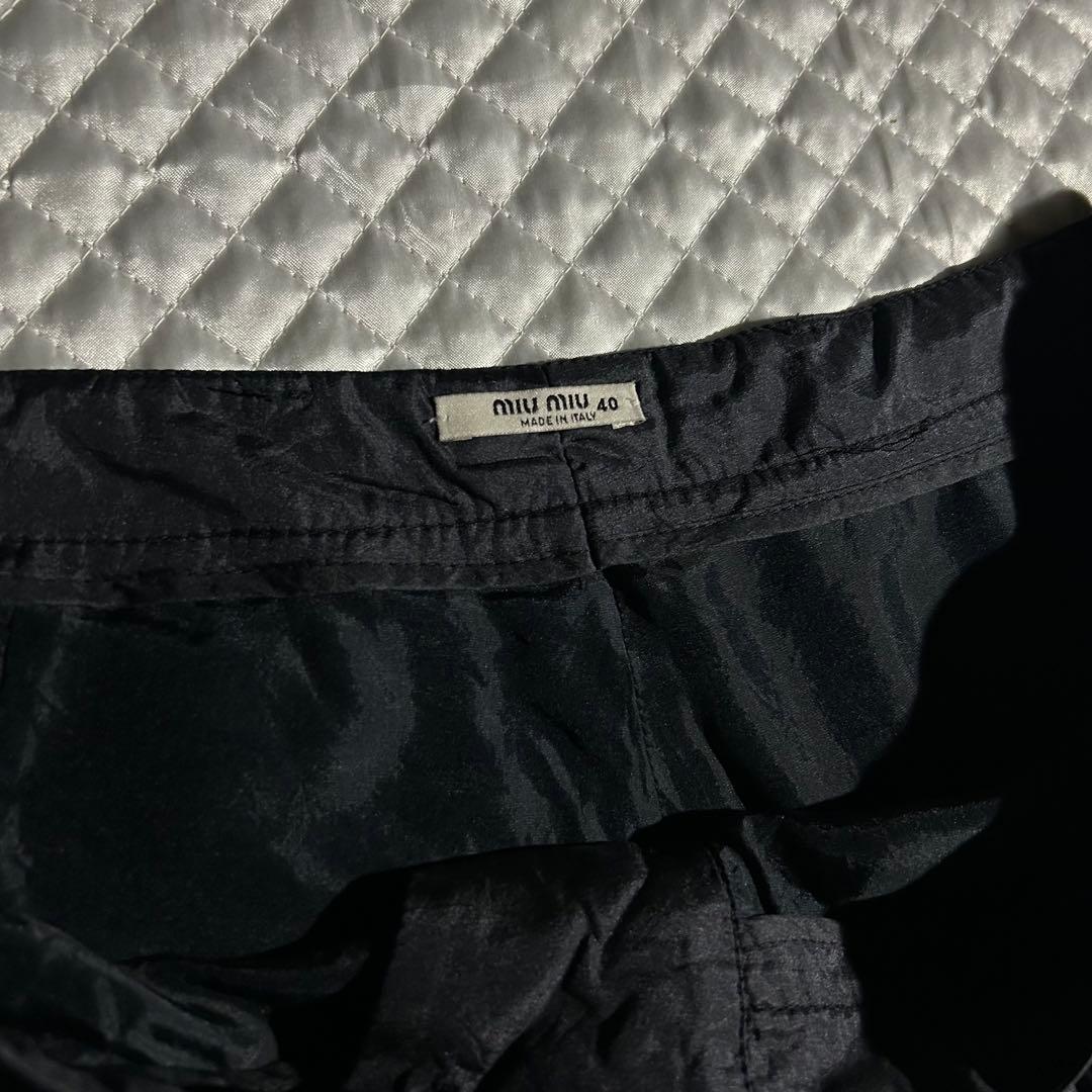 00s ARCHIVE MIU MIU シルクミニショーツ Y2K 黒