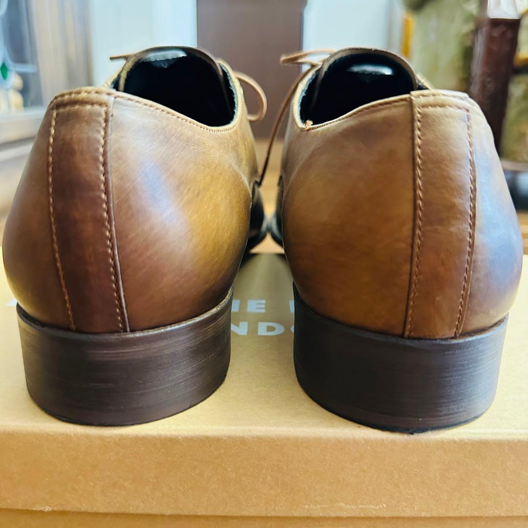 【美品/26.5cm】 キャサリンハムネットロンドン 革靴 ブラウン 茶