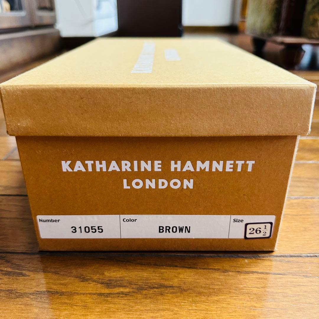 【美品/26.5cm】 キャサリンハムネットロンドン 革靴 ブラウン 茶