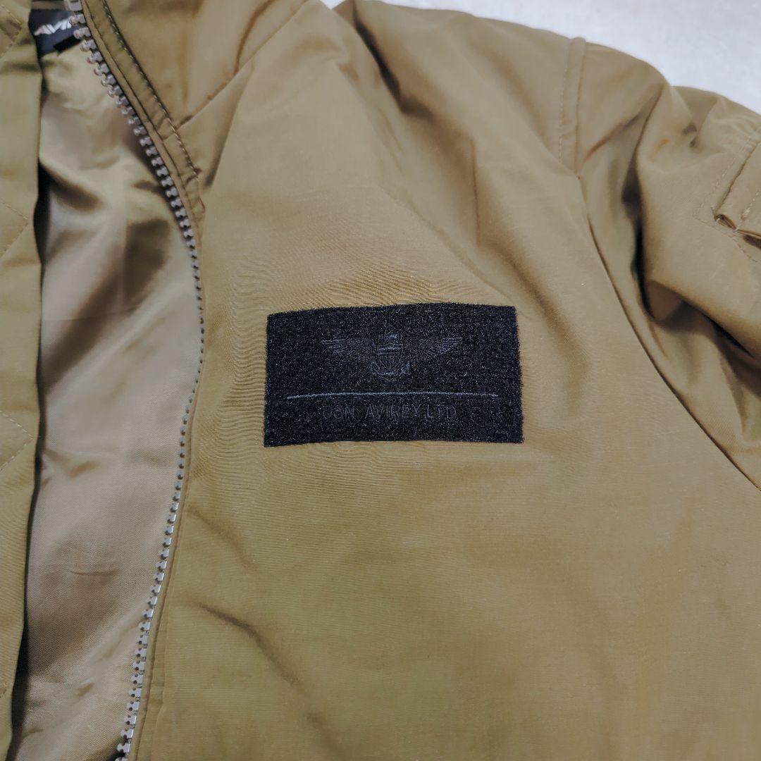 AVIREX ミリタリージャケット USMC オリーブ MA-1 ボンバー 刺繍