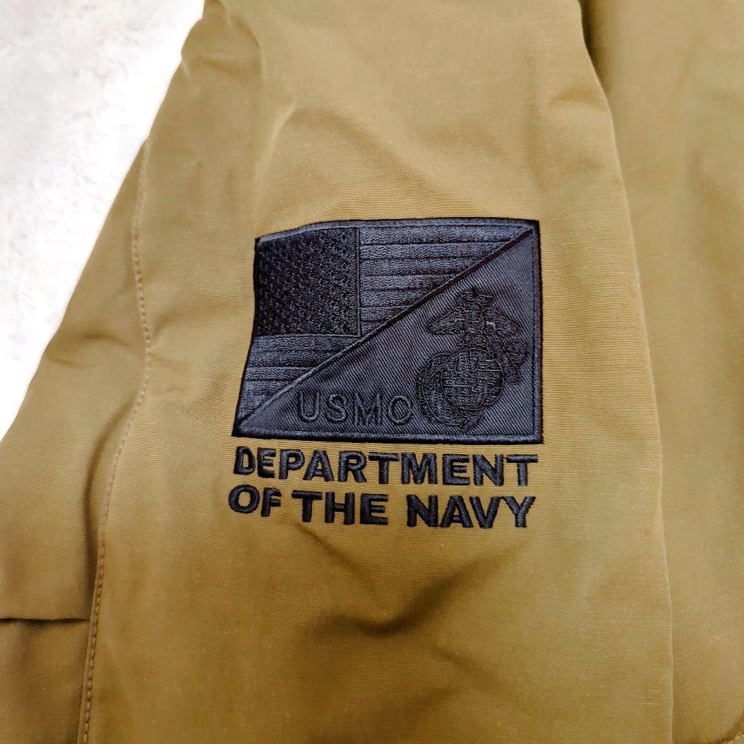 AVIREX ミリタリージャケット USMC オリーブ MA-1 ボンバー 刺繍