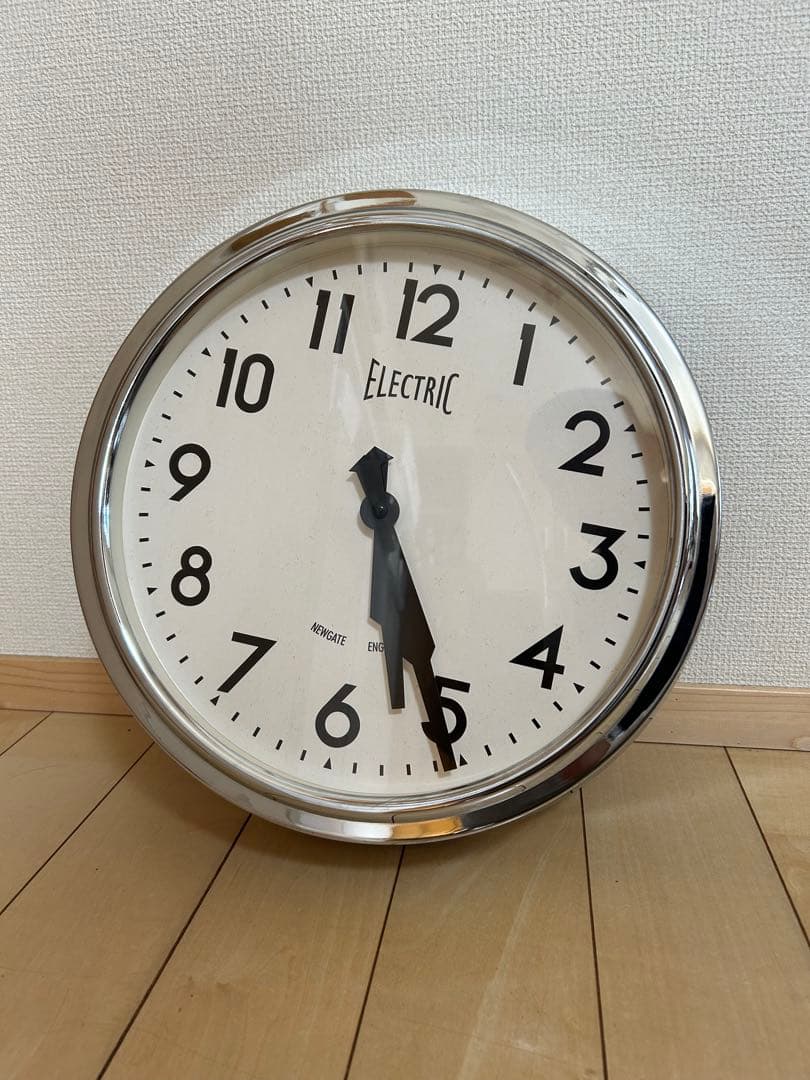 NEWGATE ELECTRIC アナログ掛時計 ホワイト/シルバー